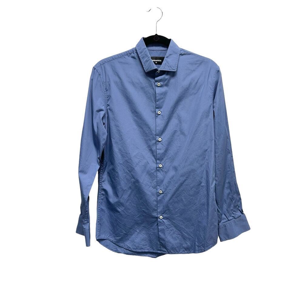 Dsquared2 Button Up Shirt Cotton Blue Men’s Size 46